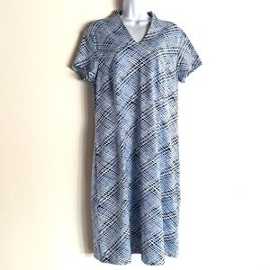 J. McLaughlin Ivana Catalina Cloth V Neck Short Sleeve Shift Dress
